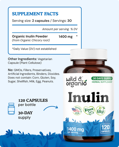 Inulin Capsules - 120 Count