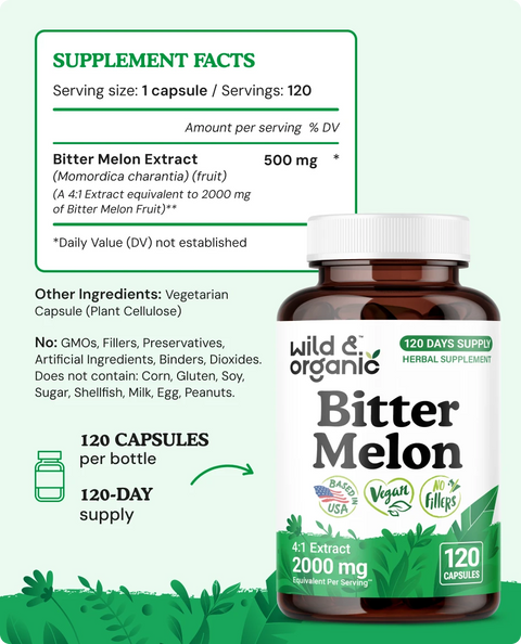 Bitter Melon Capsules - 120 Count