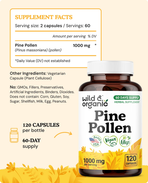 Pine Pollen Capsules - 120 Count