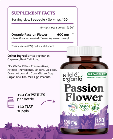 Passion Flower Capsules - 120 Count