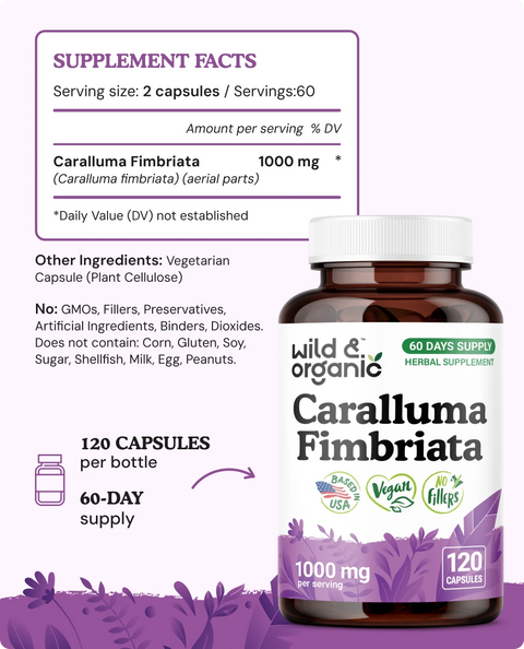 Caralluma Fimbriata Capsules - 120 Count