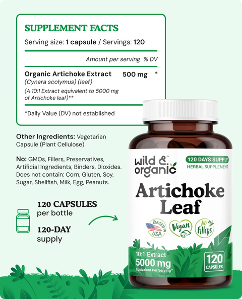 Artichoke Leaf Capsules - 120 Count