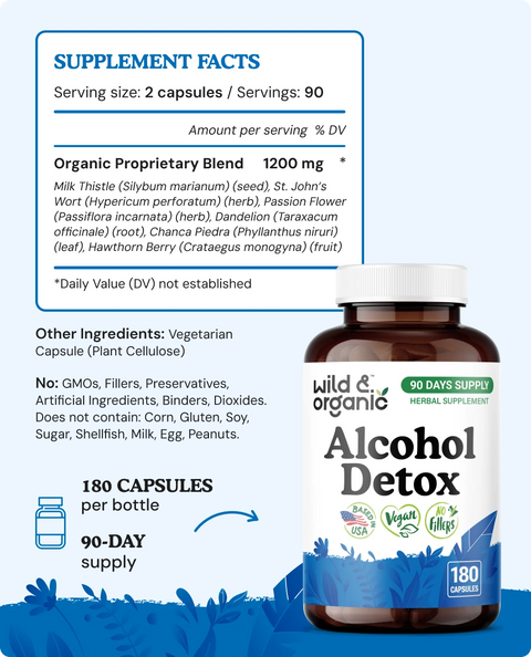 Alcohol Detox Capsules - 180 Count