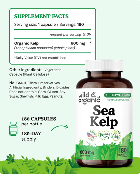 Sea Kelp Capsules - 180 Count