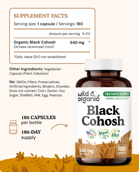 Black Cohosh Capsules - 180 Count