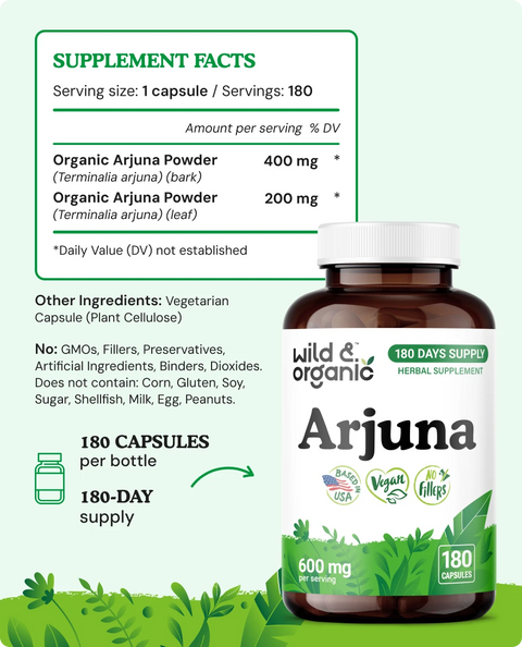 Arjuna Capsules - 180 Count