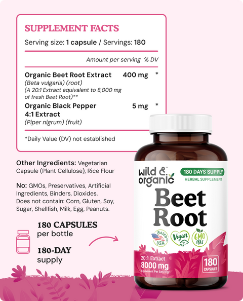 Beet Root Capsules - 180 Count