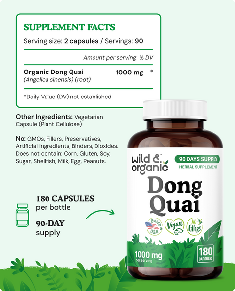 Dong Quai Capsules - 180 Count