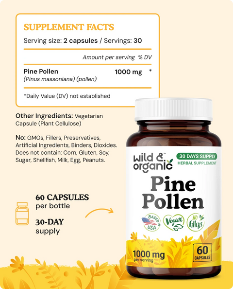 Pine Pollen Capsules - 60 Count