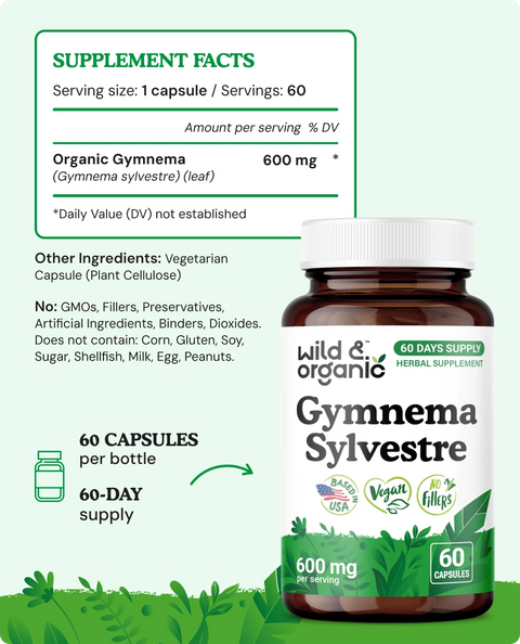 Gymnema Sylvestre Capsules - 60 Count