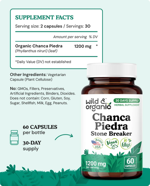 Chanca Piedra Stone Breaker Capsules - 60 Count