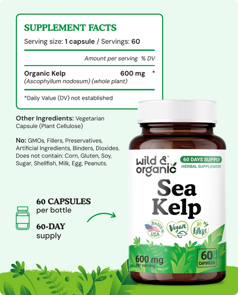 Sea Kelp Capsules - 60 Count