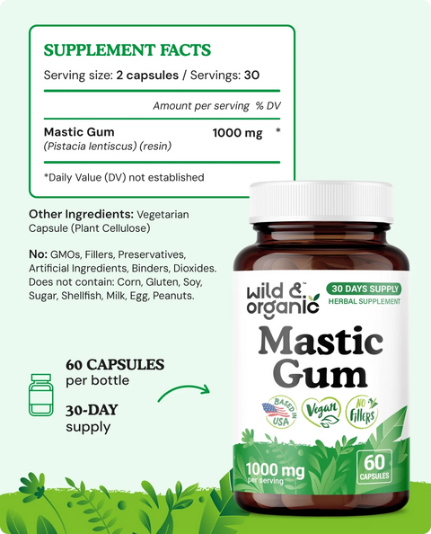 Mastic Gum Capsules - 60 Count