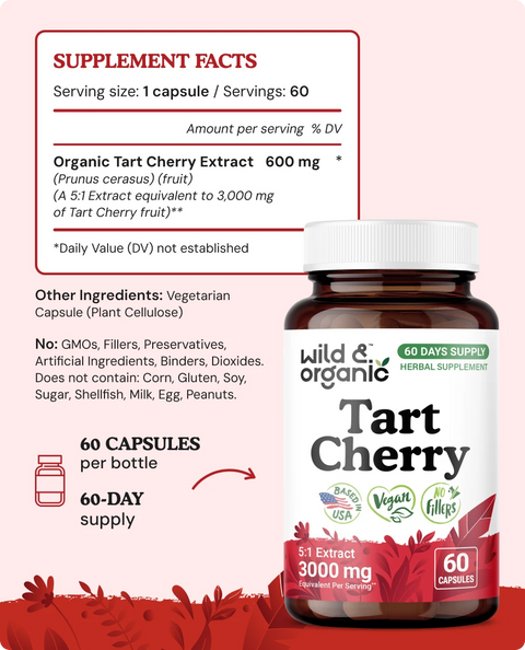 Tart Cherry Capsules - 60 Count