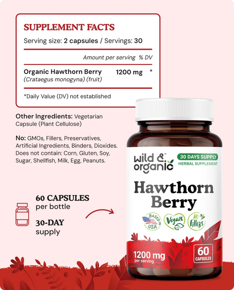 Hawthorn Berry Capsules - 60 Count