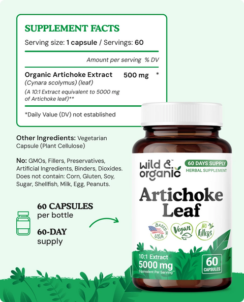 Artichoke Leaf Capsules - 60 Count