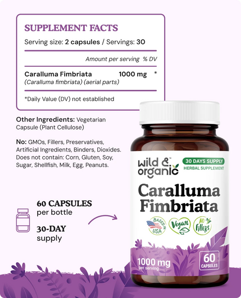Caralluma Fimbriata Capsules - 60 Count