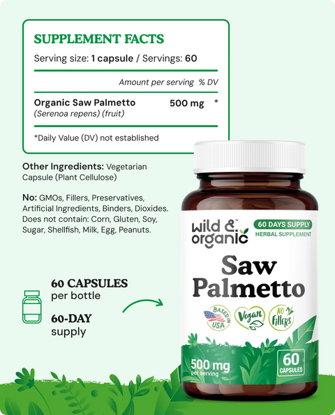 Saw Palmetto Capsules - 60 Count