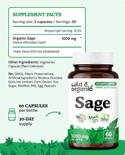 Sage Capsules - 60 Count