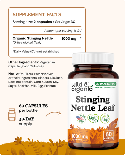 Stinging Nettle Leaf Capsules - 60 Count