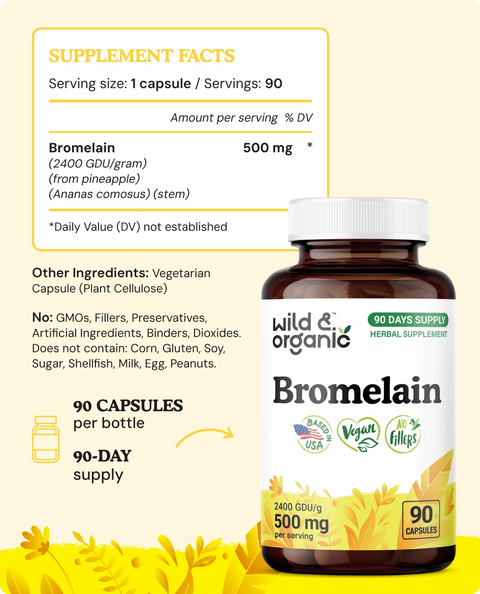 Bromelain Capsules - 90 Count