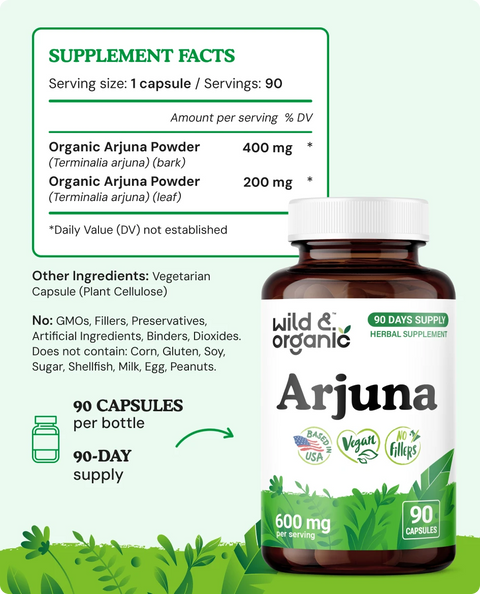 Arjuna Capsules - 90 Count