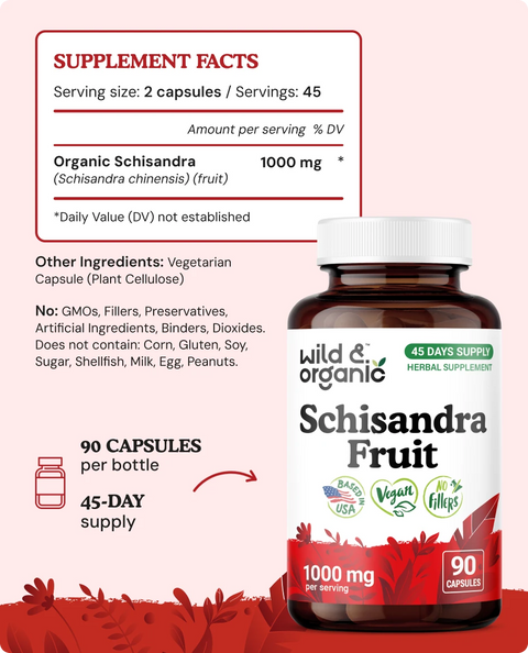 Schisandra Capsules - 90 Count