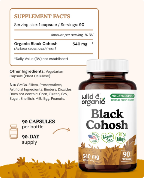 Black Cohosh Capsules - 90 Count