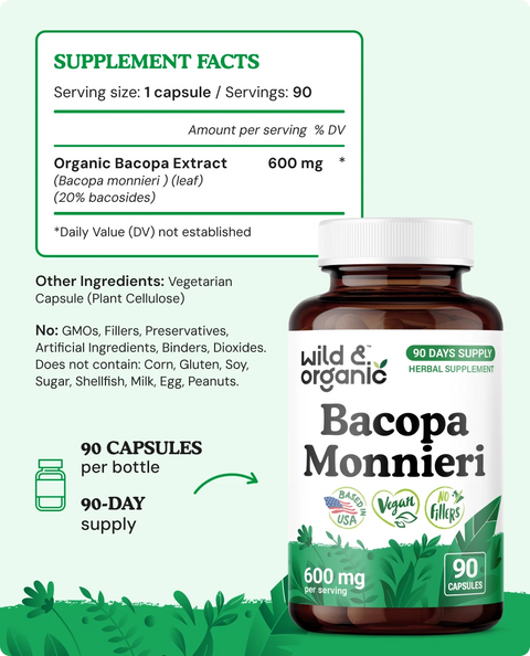 Bacopa Monnieri Capsules - 90 Count