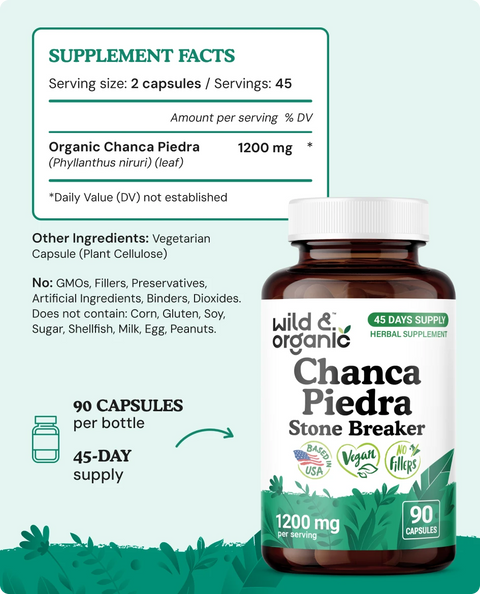 Chanca Piedra Stone Breaker Capsules - 90 Count