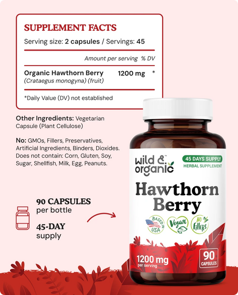 Hawthorn Berry Capsules - 90 Count