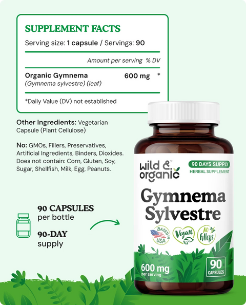 Gymnema Sylvestre Capsules - 90 Count