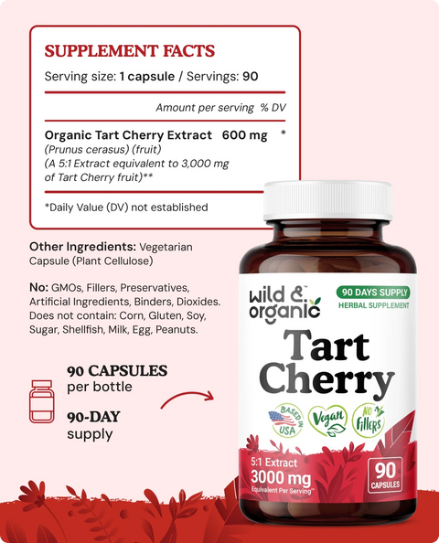 Tart Cherry Capsules - 90 Count