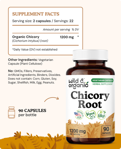 Chicory Root Capsules - 90 Count