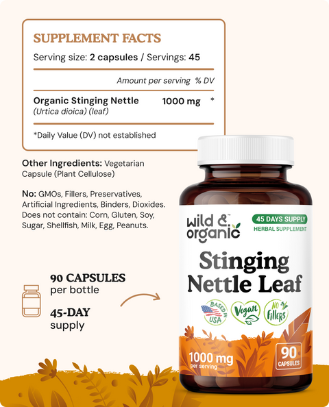 Stinging Nettle Leaf Capsules - 90 Count