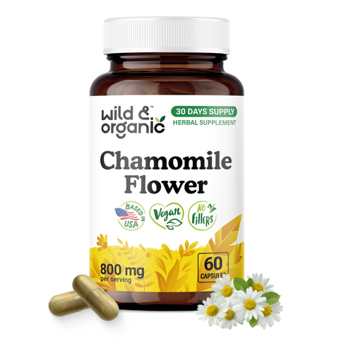 Chamomile Flower Capsules - 60 Count
