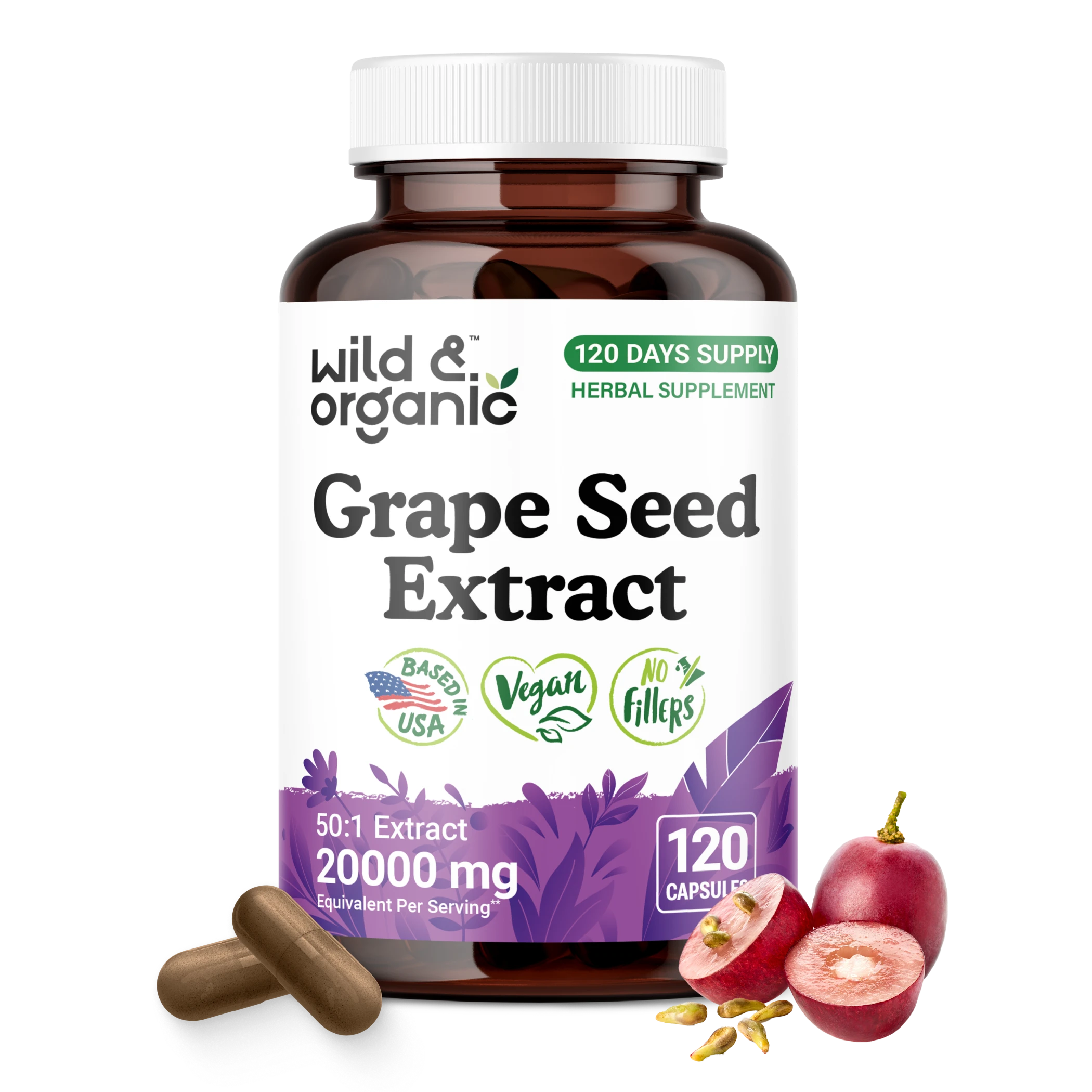 Grape Seed Extract Capsules 120 Count grape-seed-extract-capsules-120-count