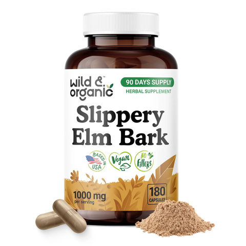 Slippery Elm Bark Capsules - 180 Count