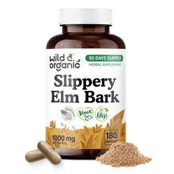 Slippery Elm Bark Capsules - 180 Count