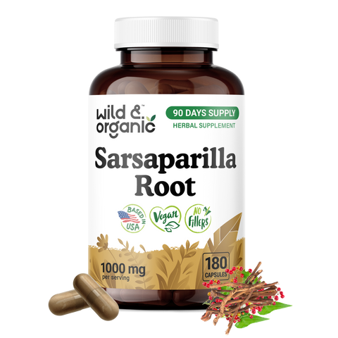 Sarsaparilla Root Capsules - 180 Count