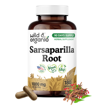 Sarsaparilla Root Capsules - 180 Count