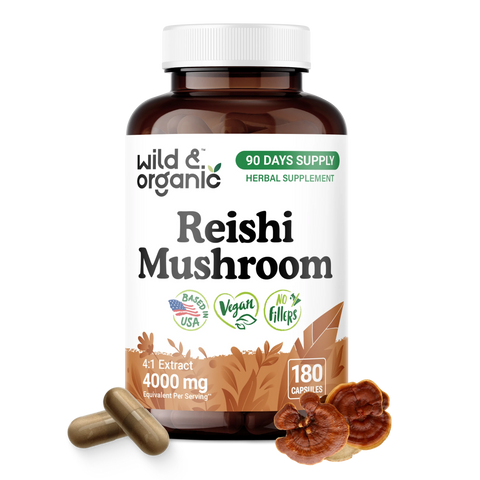 Reishi Mushroom Capsules - 180 Count