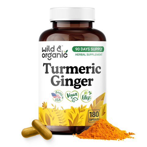 Turmeric & Ginger Capsules - 180 Count