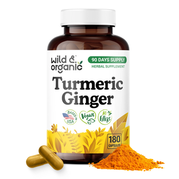 Turmeric & Ginger Capsules - 180 Count