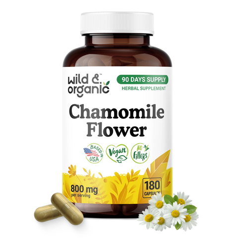 Chamomile Flower Capsules - 180 Count