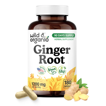 Ginger Root Capsules - 180 Count