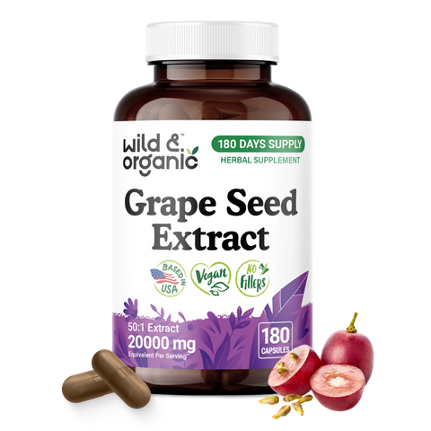 Grape Seed Extract Capsules - 180 Count