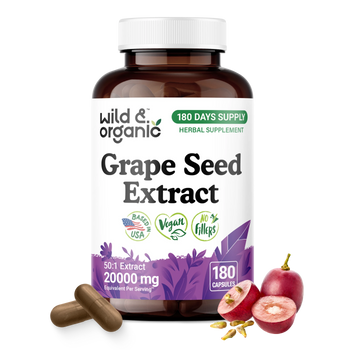 Grape Seed Extract Capsules - 180 Count