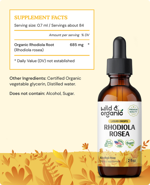 Rhodiola Tincture supplement facts