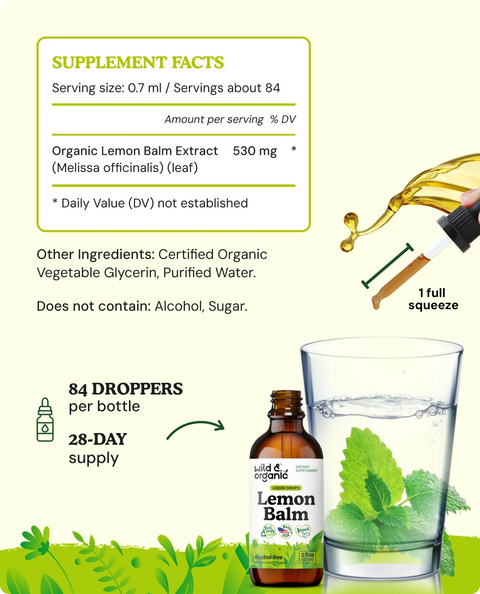 Lemon Balm Extract supplement facts